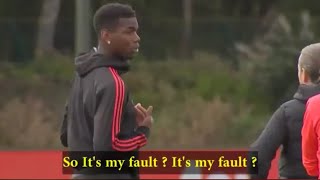 Pogba and Mourinho Argument With Subtitles [upl. by Nesrac]