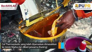 Proses Pembuatan Marka Jalan Berbahan Dasar Termoplastik [upl. by Faustena]