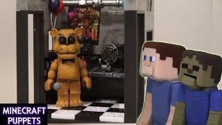 Five Nights at Freddys fnaf The Office McFarlane toys Minecraft lego construction set unboxing [upl. by Noxin]