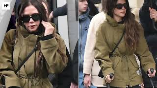 Victoria Beckham attended Paris Fashion Week using crutches piquing interest in her health status [upl. by Pish703]