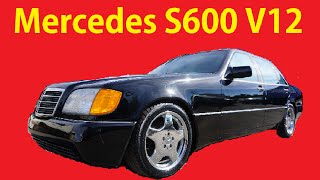 1993 Mercedes Benz 600SEL W140 V12 Sedan S600 Video Review [upl. by Ennaoj]