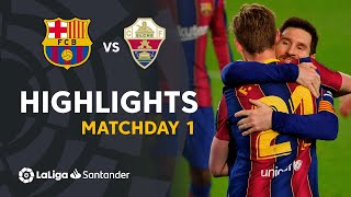 Highlights FC Barcelona vs Elche CF 30 [upl. by Ennylyak734]