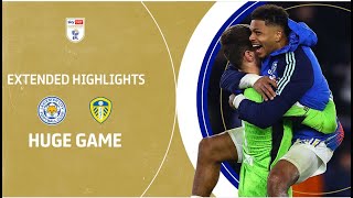 HUGE GAME  Leicester City v Leeds United extended highlights [upl. by Ahseiym479]