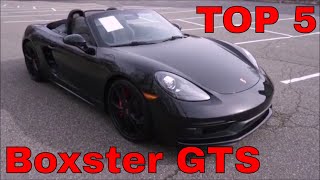 Porsche 718 Boxster GTS Review Top 5 Cars of the Year [upl. by Elyrrad30]