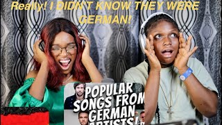 ARE THESE GERMAN SONGS 😱 Popular Songs from German Artists  His First Time REACTION😱😱 [upl. by Jurgen]