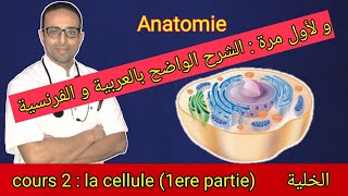 Cours 2  Anatomie de la cellule partie 1 الخلية الجزء 1 مع التقديم و الشرح بالعربية [upl. by Gladwin417]