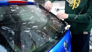 How To Reverse Roll A Back Window When Window Tinting [upl. by Mannie]