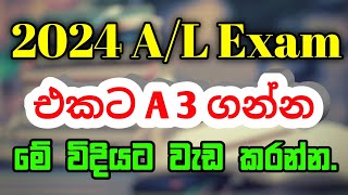 Sinhala Study Tips  How to pass 2024 AL exam with 3 As  Best Study Plan for AL Exam [upl. by Lokkin]