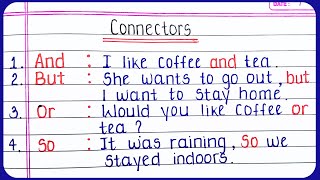 Connectors in English grammar  All Conjunction English Grammar with example [upl. by Lananna]