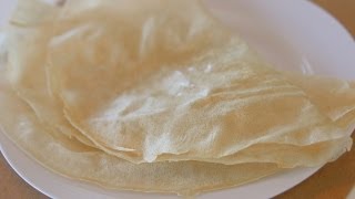 Warka  Homemade Moroccan Phyllo Dough Recipe  CookingWithAlia  Episode 320 [upl. by Sokem]