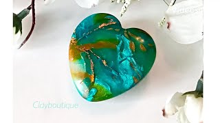 Polymer Clay Faux Blue Prase Pyrite [upl. by Ettenuj]