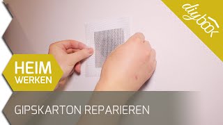 Gipskarton reparieren RigipsReparaturgewebe im Einsatz [upl. by Bosch]