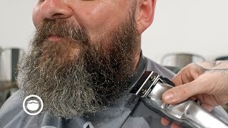 Master Barber Remodels a Huge 9 Month Beard  Beardbrand Studio [upl. by Lorenz]