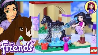 Lego Friends Foals Washing Station Build with Millie Review Silly Play  Kids Toys [upl. by Ahsieit]