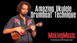 Amazing Ukulele Drumbeat Technique [upl. by Anahsirk]