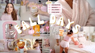 FALL DAYS IN MY LIFE 🍁  DIY Starbucks Drinks amp Pastries Productivity Morning Routine workout [upl. by Livvie]