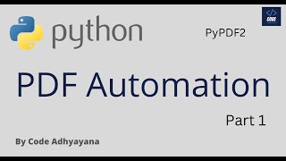 PDF Automation using PyPDF2  Python [upl. by Aratihc787]