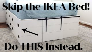 How to build a bed with drawers for almost FREEIkea Brimnes hack [upl. by Sanger51]