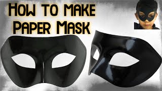 How to make superhero Mask Paper Mask Halloween Mask Masquerade Mask how to make mask [upl. by Leachim193]