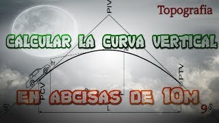 DISEÑO GEOMÉTRICO DE CARRETERAS Curvas Verticales en abscisas de 10m [upl. by Gearard177]