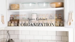 Spice Cabinet Organization Ideas  Minimalist Kitchen [upl. by Anitsugua]