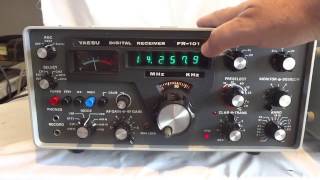 Vintage Yaesu twins FR101D amp FL101 HF amp VHF transceiver [upl. by Eisset]