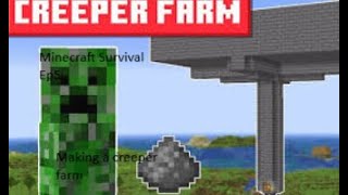 MAKING A CREEPER FARM Minecraft Survival Ep5 121 [upl. by Emee879]