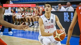 Rati Andronikashvili Highlights Georgia FIBA U18 Div B 2019 [upl. by Nero]