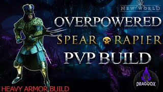 New World  SPEAR ⚔ RAPIER OVERPOWERED PvP BUILD 20  THE BEST HEAVY ARMOR PvP BUILD [upl. by Atsyrhc]