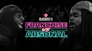 KOTD  FRANCHISE vs ARSONAL  RapBattle Full Battle [upl. by Mozes]