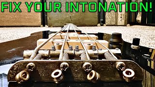 How To Setup Your Bass Guitar Adjusting My Fender Aerodyne Intonation [upl. by Norraf838]