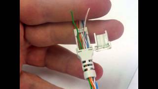 How to make a patch cord using LanPro oversize cat6 plug [upl. by Brucie]