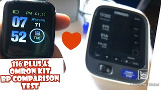 116D13 SMARTWATCH AND OMRON BLOOD PRESSURE COMPARISON  REVIEW  ENGLISH [upl. by Yvan]