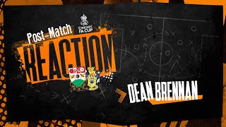 Dean Brennan Reaction  Barnet FC 40 Aveley FC  FA Cup Fourth Qualifying Round Replay [upl. by Anilorak]