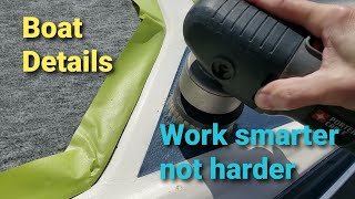 Nonskid waxing Odd parts of a boat and how to shine them up A Jerk Detailing [upl. by Neyr]