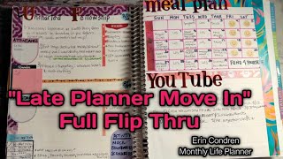 quotLate Move Inquot Planner Flip Thru 👀 ErinCondren 20232024  quotInspirequot Theme [upl. by Adiazteb]