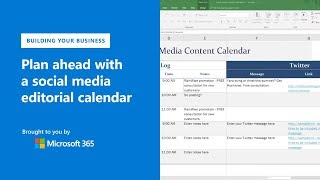 How to create a social media calendar with Microsoft Excel [upl. by Yemarej]