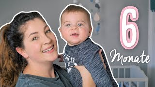 6 MONATE BABY UPDATE  Zwei Zähne Krabbeln feste Nahrung  JackieLina [upl. by Heisel]