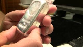 Silver Unboxing  Umicore 500g Poured Bar [upl. by Harlamert27]