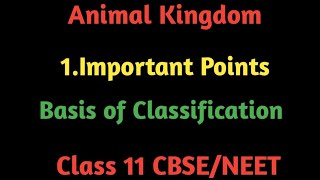 Animal Kingdom Basis of Classification [upl. by Beberg]