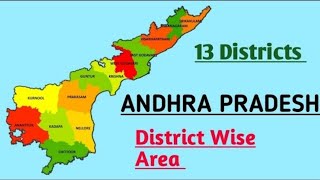 Andhra Pradesh District Wise Total Area [upl. by Bartolome97]