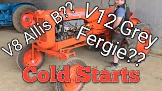 Private engine collection V8 V12 Tractirs 2 stroke V8 Diesels and MASSIVE stationary engines [upl. by Yanehs54]