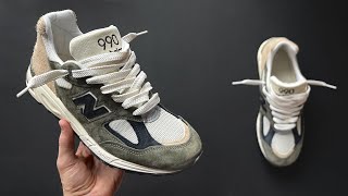 How To Lace Up Loose New Balance 990 [upl. by Ikciv]