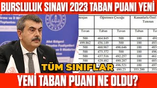 Bursluluk Sınavı Taban Puanı 2023 Bursluluk Taban Puan Ne Oldu YENİ [upl. by Enneirb]