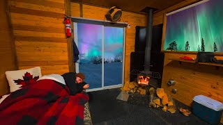 Winter Ice Camping In Tiny Off Grid Cabin  Cooking Poor Mans Lobster [upl. by Loreen618]