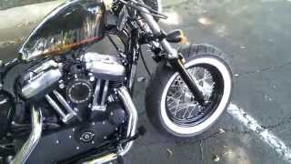 Harley forty eight white wall tires DK custom tank lift [upl. by Adnole]