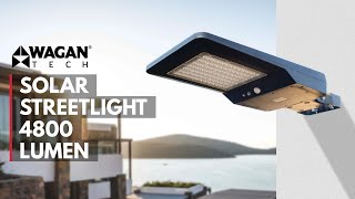 Wagan Tech Solar LED Floodlight with Motion Detection 800 Lumens Model 8588 [upl. by Arhaz]