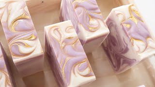 Making Cold Process Soap at Home • White Sage and Lavender Soap soapmaking soapcutting soapasmr [upl. by Evered]