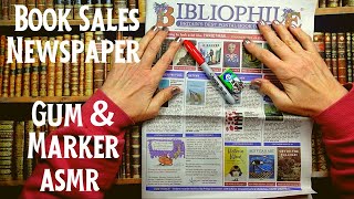 ASMR  Book Sales Newspaper Gum Chewing amp Selecting with a Marker [upl. by Ltney]