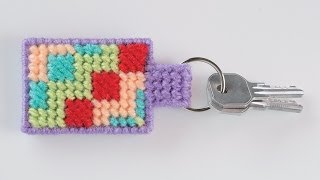 Needlepoint Basics Plastic Canvas Keychain [upl. by Nina763]